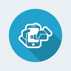Obraz premium Smartphone storage icon