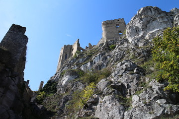 Walls of Beckov castle, Slovakia