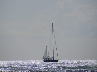 yacht in the sea