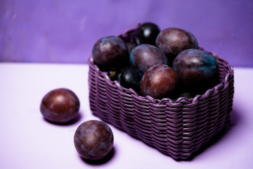 delicious purple plums