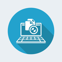 Files transfer - Flat minimal icon