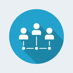 Fototapeta premium Social network concept - Flat minimal icon