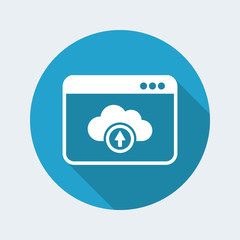 Data cloud flat icon