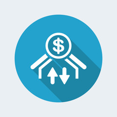 Money transfer icon - Dollars