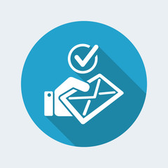 Checking mail flat icon