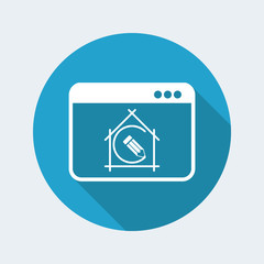 Obraz premium Architecture project flat icon
