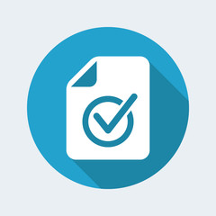 Checked document - Minimal vector icon