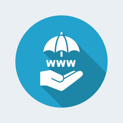 Obraz premium Internet protection - Minimal vector icon