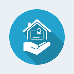 Home certification services - Vector icon