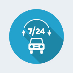 Automotive services 7/24 - Vector web icon