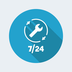 Assistance services 7/24 - Vector web icon