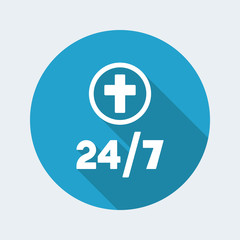 Obraz premium Religious services 24/7 - Vector web icon