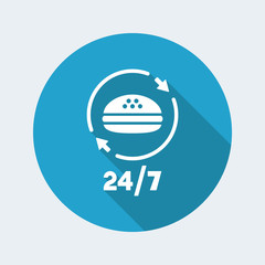 Fast-foood steady service - Vector flat icon