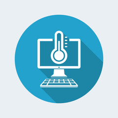 Computer temperature - Vector web icon