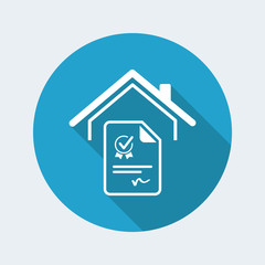 Home certification - Vector web icon