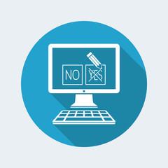 Check web option - Approve or decline - Vector flat icon