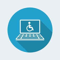Handicapped application - Vector flat icon
