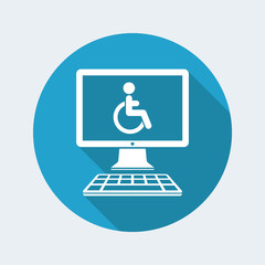 Handicapped application - Vector flat icon