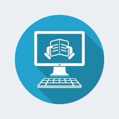 Online e-book - Vector flat icon