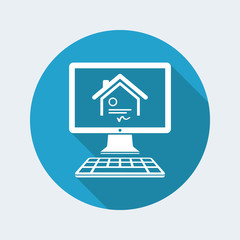 House - Online certificate - Vector flat icon