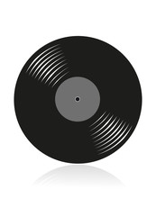 Vinyl Schallplatte Retro Look Design.Isoliert als Vorlage oder Icon