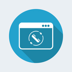 Full phone assistance application - Vector flat icon