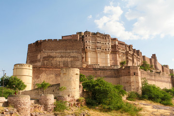 Fototapeta premium Mehrangarh or Mehran Fort in Jodhpur, Rajasthan, India