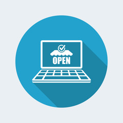 Web store open - Vector flat icon