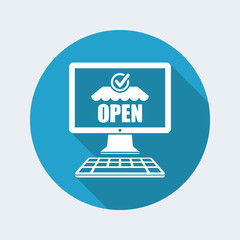 Web store open - Vector flat icon