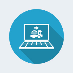 Fast food delivery service - Vector flat icon