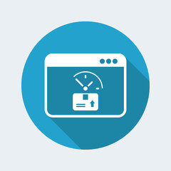 Obraz premium Time for delivery - Vector flat icon