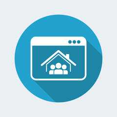 Roommates online concept - Vector flat icon