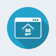 House delivery - Online shop - Vector flat icon