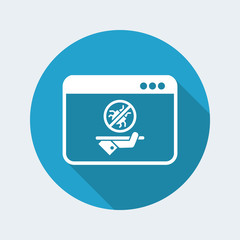 Computer antivirus services - Vector flat icon