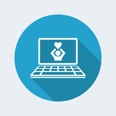 Page like - Vector icon for computer website or application