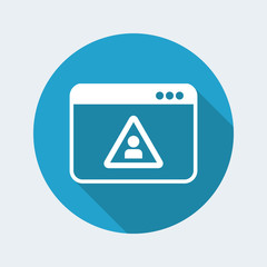 Privacy alert - Vector icon for computer website or application