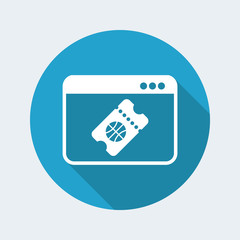 Sport ticket booking - Vector icon for computer website or application