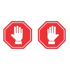 Stop hand icon