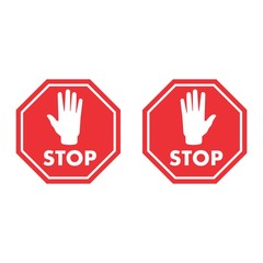 Stop hand icon