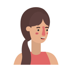 beautiful and young woman character