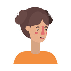 beautiful and young woman character