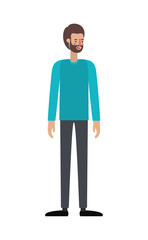 young man with beard avatar character