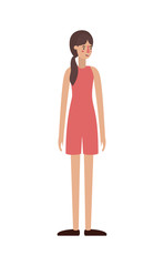 beautiful and young woman character