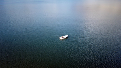 Naklejka premium Fisherman in Boka Kotorska