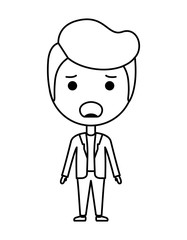 cartoon man angry kawaii character