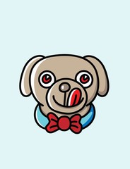Cute Dog Logo, art vector design