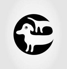 Long Dog Logo, art vector design