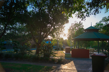 Australian Park around Brisbane city in Queensland, Australia. Australia is a continent located in the south part of the earth.