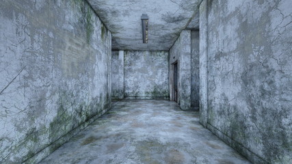 Obraz premium 廃墟通路