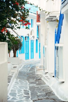 Fototapeta Mykonos street